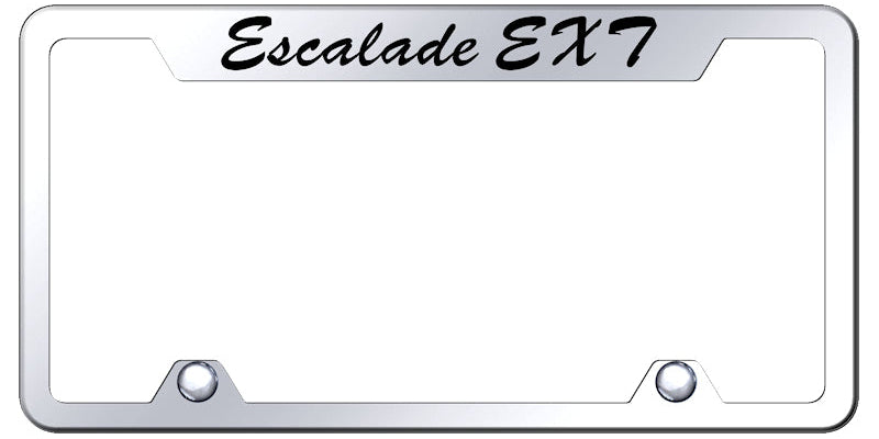 Escalade EXT Script Truck Cut-Out Frame - Etched Mirrored