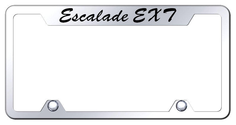 Escalade EXT Script Truck Cut-Out Frame - Etched Mirrored