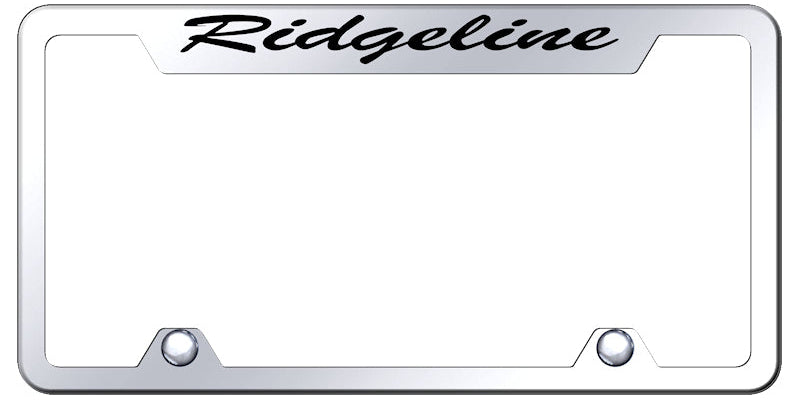 Ridgeline Script Steel Truck Cut-Out Frame - Etched Mirrored