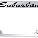 Suburban Script Steel Truck Cut-Out Frame - Etched Mirrored