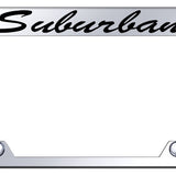 Suburban Script Steel Truck Cut-Out Frame - Etched Mirrored