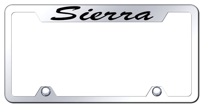 Sierra Script Steel Truck Cut-Out Frame - Etched Mirrored