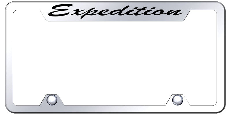 Expedition Script Truck Cut-Out Frame - Etched Mirrored