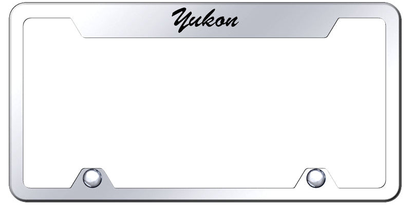 Yukon Script Steel Truck Cut-Out Frame - Etched Mirrored