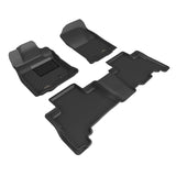 All-Weather Custom-Fit Floor Mats for Toyota 4 Runner 2014-2024 with Non-Slip Backing - Black - 1st Row 2nd Row