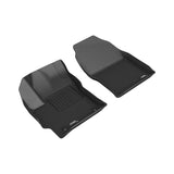 All-Weather Custom-Fit Floor Mats for Toyota Corolla Cross 2022-2024 with Non-Slip Backing - Black - 1st Row