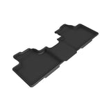 All-Weather Custom-Fit Floor Mats for Toyota Highlander 2020-2024 with Non-Slip Backing - Black - 2nd Row
