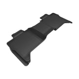 All-Weather Custom-Fit Floor Mats for Toyota Tundra Crewmax 2022-2025 with Non-Slip Backing - Black - 2nd Row