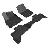 All-Weather Custom-Fit Floor Mats for Toyota Tundra 2022-2025 with Non-Slip Backing - Black - 1st Row 2nd Row