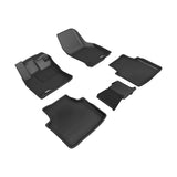 All-Weather Custom-Fit Floor Mats for Volkswagen Arteon 2019-2023 with Non-Slip Backing - Black - 1st Row 2nd Row