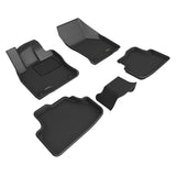 All-Weather Custom-Fit Floor Mats for Volkswagen Golf Gti/Golf R 2021-2024 with Non-Slip Backing - Black - 1st Row 2nd Row