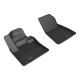 All-Weather Custom-Fit Floor Mats for Volvo C40 Recharge / Ec40 2022-2025 with Non-Slip Backing - Black - 1st Row