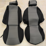 2003-2010 9-3 Sedan Font Seat Covers. Grey Center and Black Sides