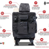 Custom Tactical Seat Cover Ballistic Camo Kryptek