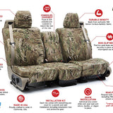 Custom Seat Cover Ballistic Camo Multi-Cam
