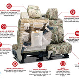 Custom Tactical Seat Cover Ballistic Camo Multi-Cam