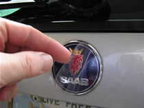 (Clear Protector) 1979-1993 Saab 900 3/5 Door Trunk Emblem Armor (Rear)