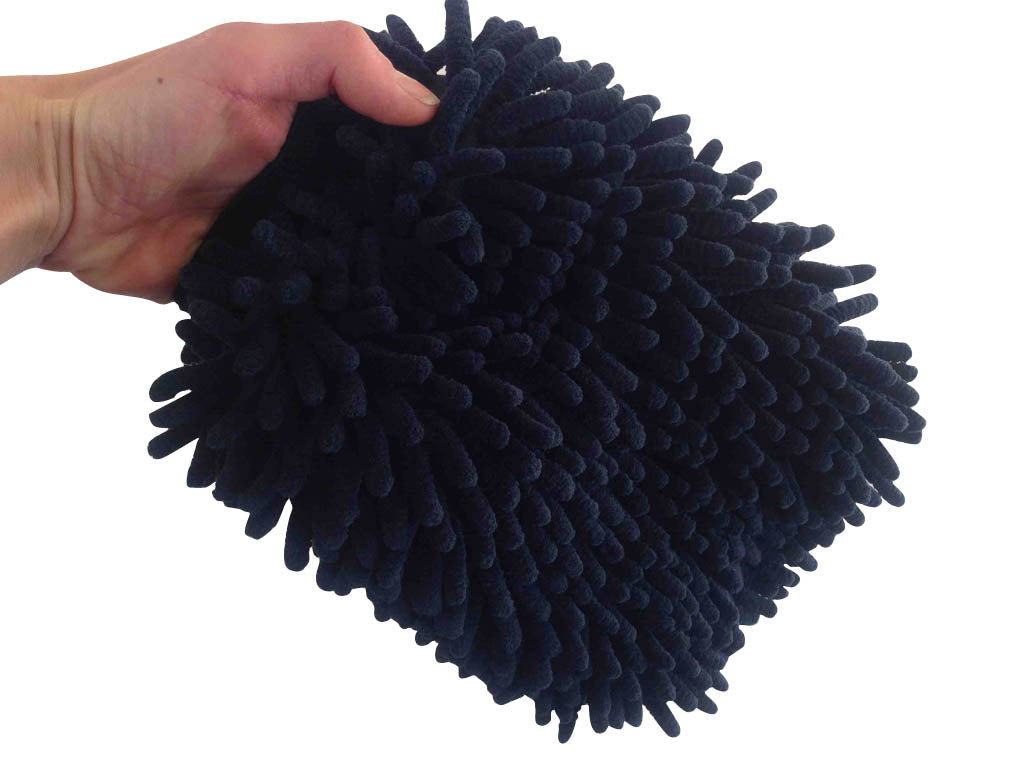 Dark Blue Micro-chenille Wash Mitt