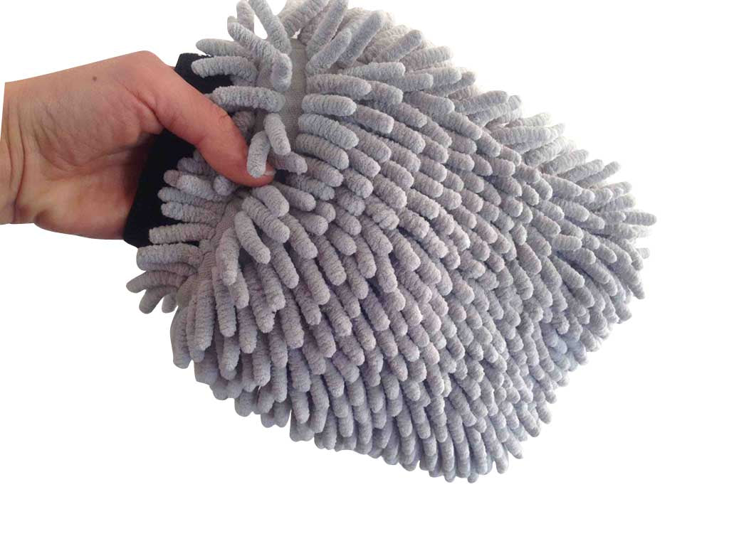 Grey Micro-chenille Wash Mitt