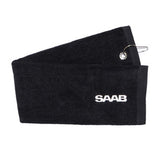 Saab Black Golf Towel