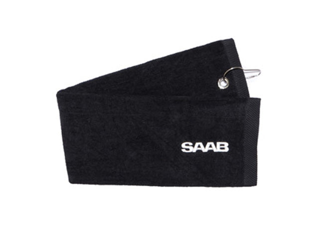 Saab Black Golf Towel