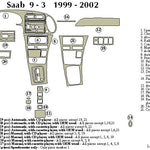 1999-2002 Saab 9-3 2 Door, 4 Door Dash Kit
