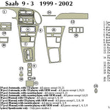1999-2002 Saab 9-3 2 Door, 4 Door Dash Kit