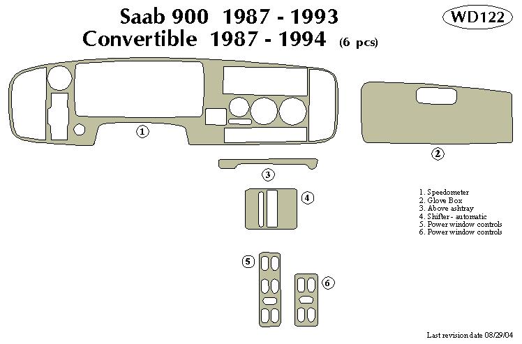1994-1998 Saab 900 4 Door Dash Kit